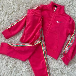 Nike Air 24 Month Track Suit Hot Pink Rainbow
